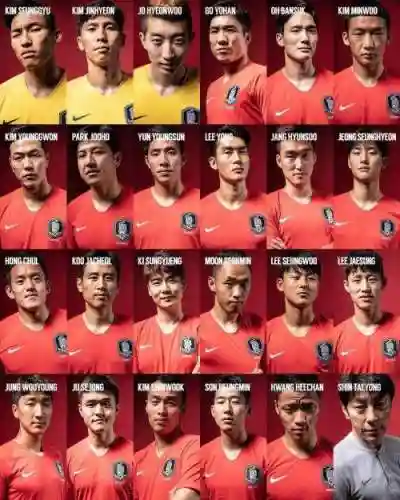 韩国阵容2017(韩国足球历史最佳阵容)