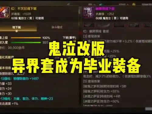 有那些职业异界装备提升大