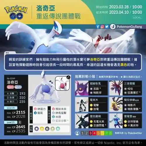 洛奇亚有什么技能加点插图1