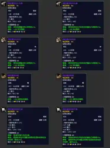 wow游戏装备名字大全插图