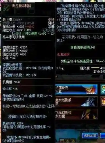 念帝辅助装备85武器选择插图