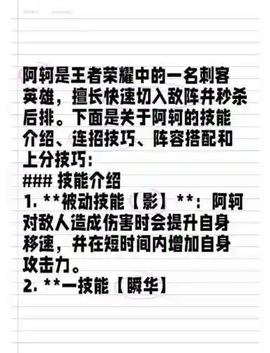 王者荣耀阿轲攻略插图