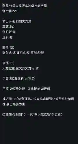 55灵剑用什么装备，剑灵55级剑士加点插图1