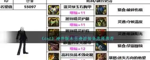 dnf男漫游90平民装备，dnf男漫游95装备选择插图1