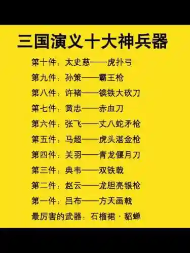 三国75级双手武器，三国75级双手武器排行插图1
